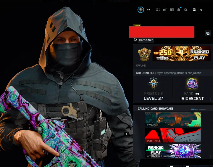 Top250 Rare Season (wz3) all nukes/ all Iri mw2 to bo7