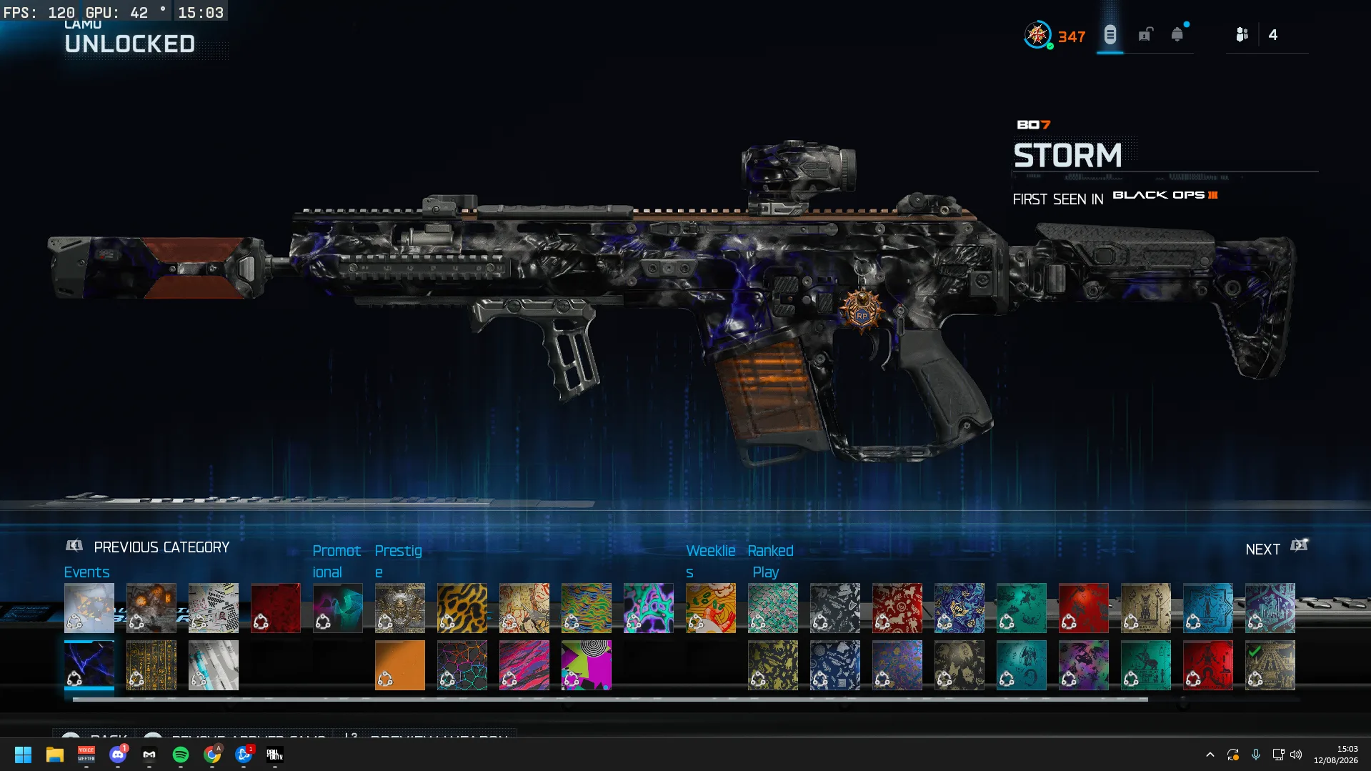 BO7 RANKED ACCOUNT | TOP 250 S4 WZ+ TOP 100 CAMOS | 3× IRIDESCENT - Image 2
