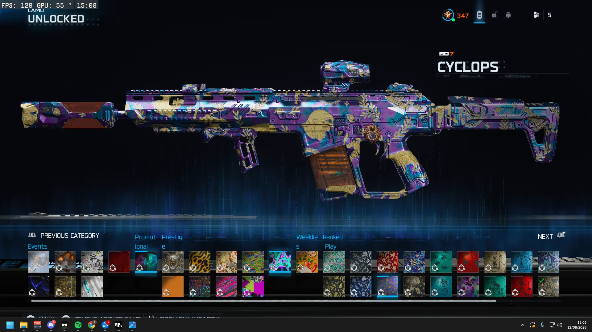 BO7 RANKED ACCOUNT | TOP 250 S4 WZ+ TOP 100 CAMOS | 3× IRIDESCENT - Image 6