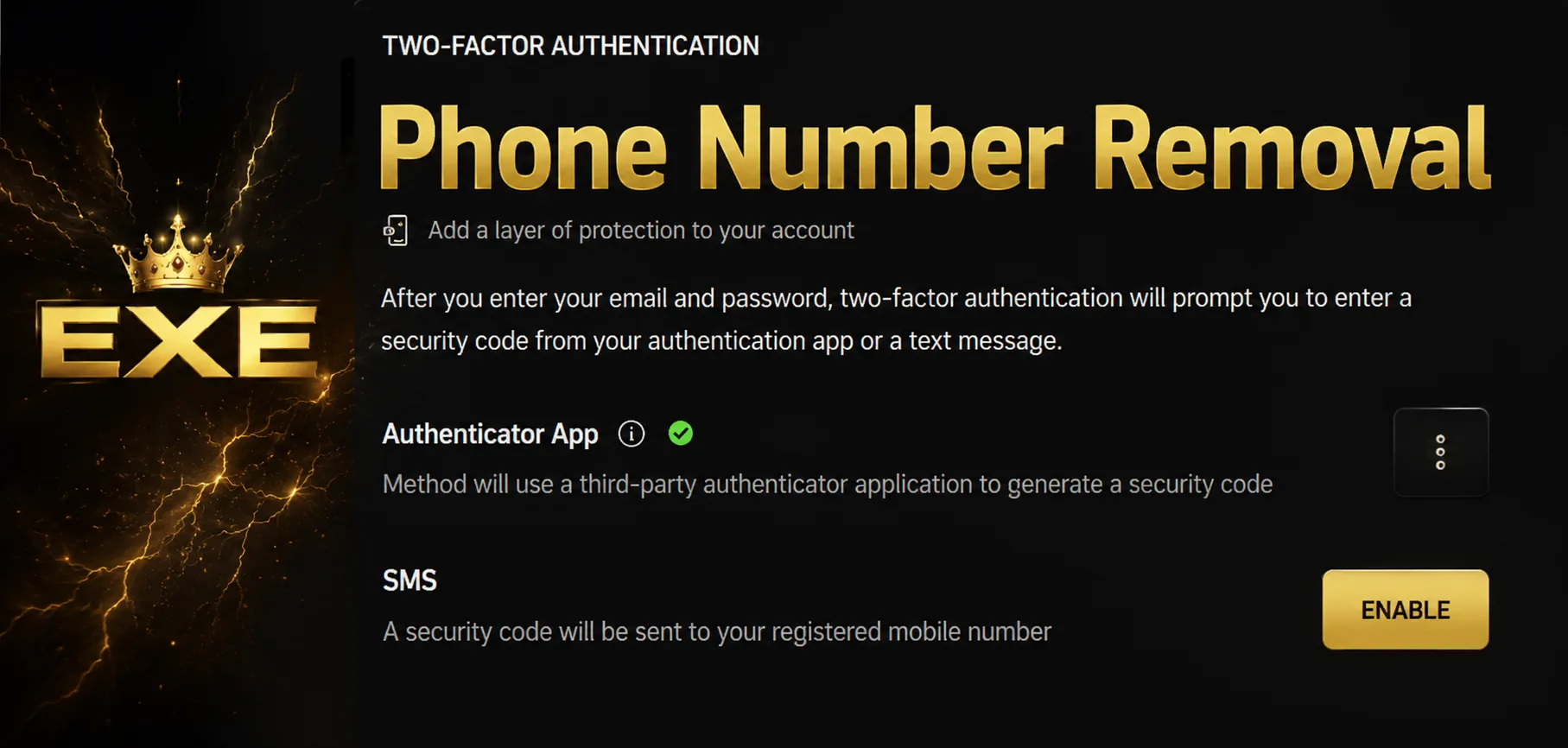 Phone Number Removal / 2FA Recovery Support